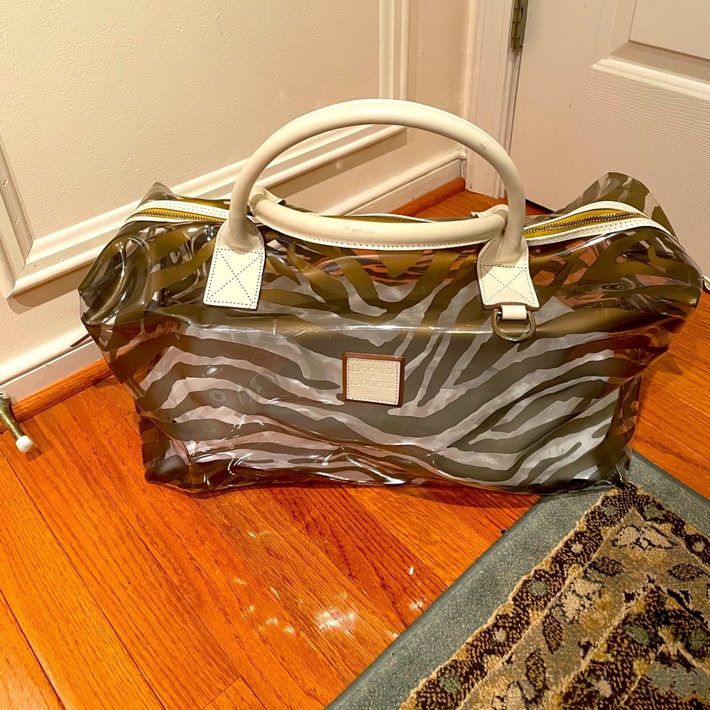 Dooney & Bourke Clear Zebra Print Weekender